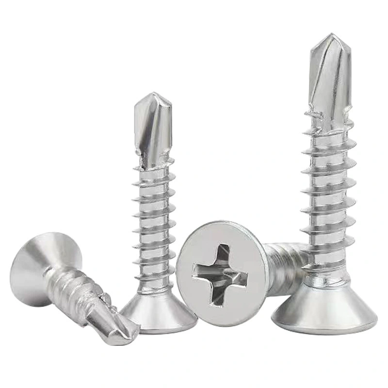 Tornillos autoperforantes de cabeza plana avellanada Unibridge, tornillos autorroscantes extraanchos para techos, Tornillo Philip Torx para paneles de yeso, tornillo de cabeza de oblea 1