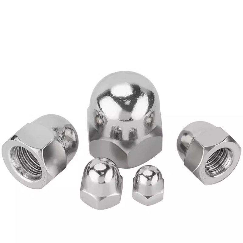 Unibridge DIN1587 Nhựa Đồng thau Thép không gỉ Thép không gỉ Hình lục giác Vòm Nắp Đai ốc Đầu bóng Vòm Quả trứng cá 1