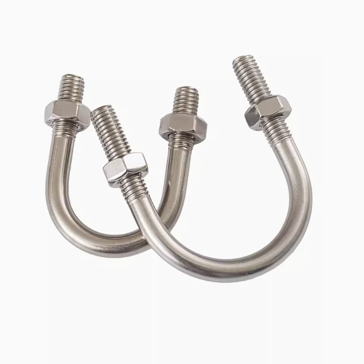 Bu lông chữ U bằng thép mạ kẽm có đai ốc lục giác bằng thép Đảm bảo an toàn từ trên xuống dưới 1