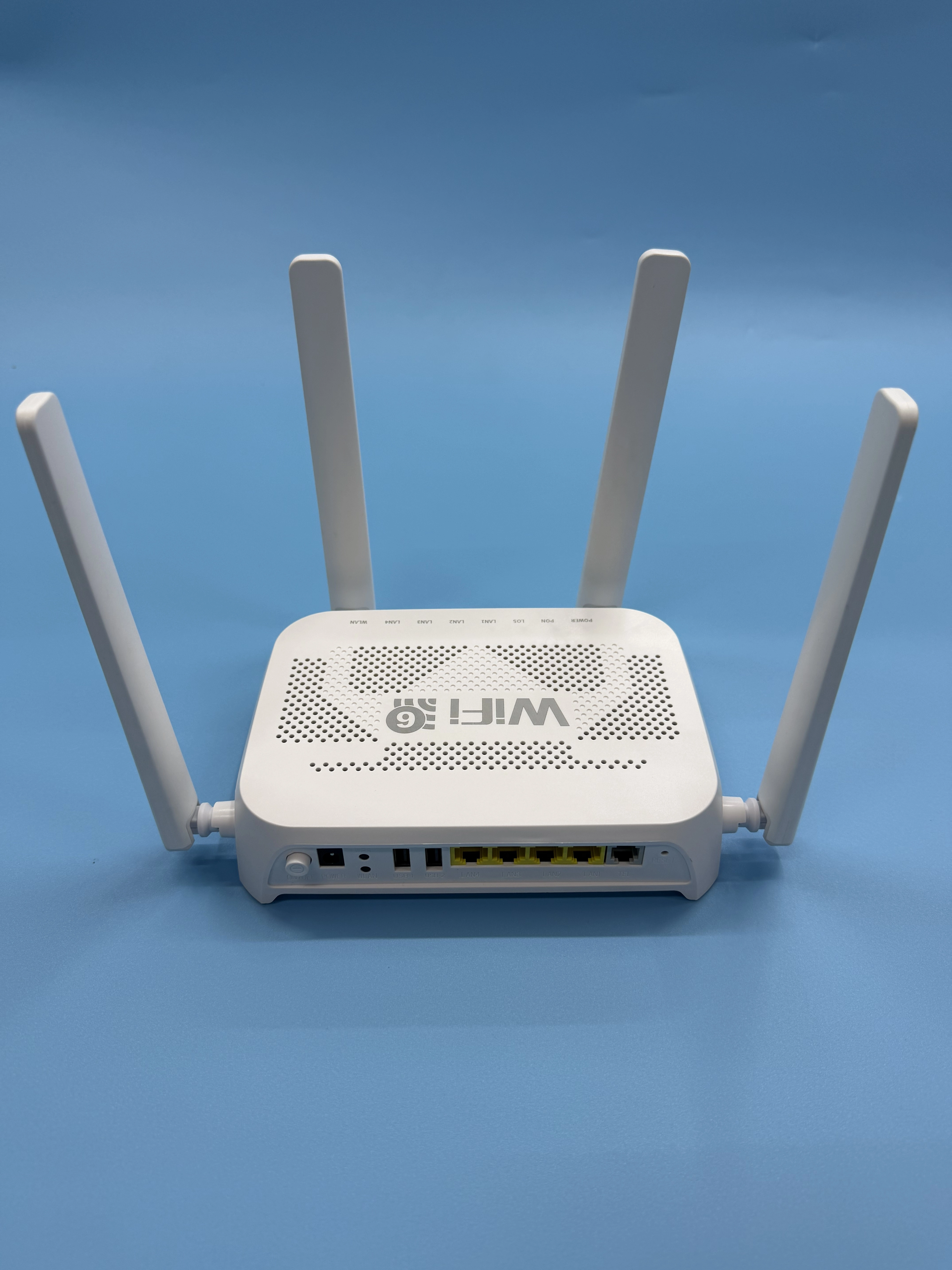جهاز توجيه ONU ONT Ai80-X6 H3-1S Pro OEM من مورد المصنع الأصلي لشبكات GPON وEPON وXPON وOMCI TR069 4GE+2.4G&amp;5G Wifi6 AX1800 FTTH 1