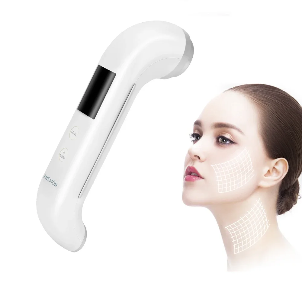 Fa'atauga Mata Massage Vibration Heated Ion Facial Massage Ems Micro Current Slimming Facial Anti Maanuminumi Fale Fa'aoga Matagofie masini. 1