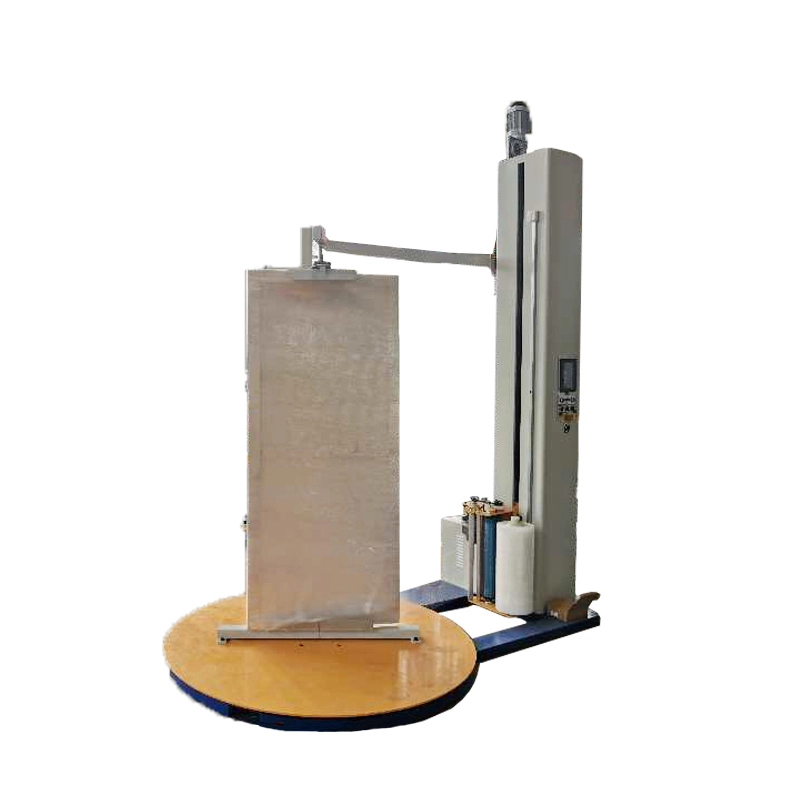 Máquina envolvedora de paletas con film estirable para puertas 1