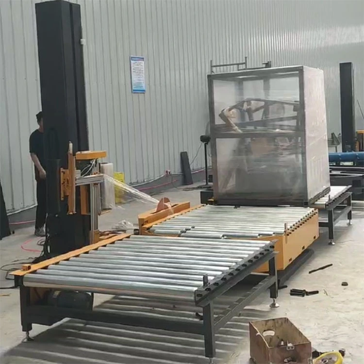 Automatic Online Pallet Wrapping Machine for Efficient Packaging 1