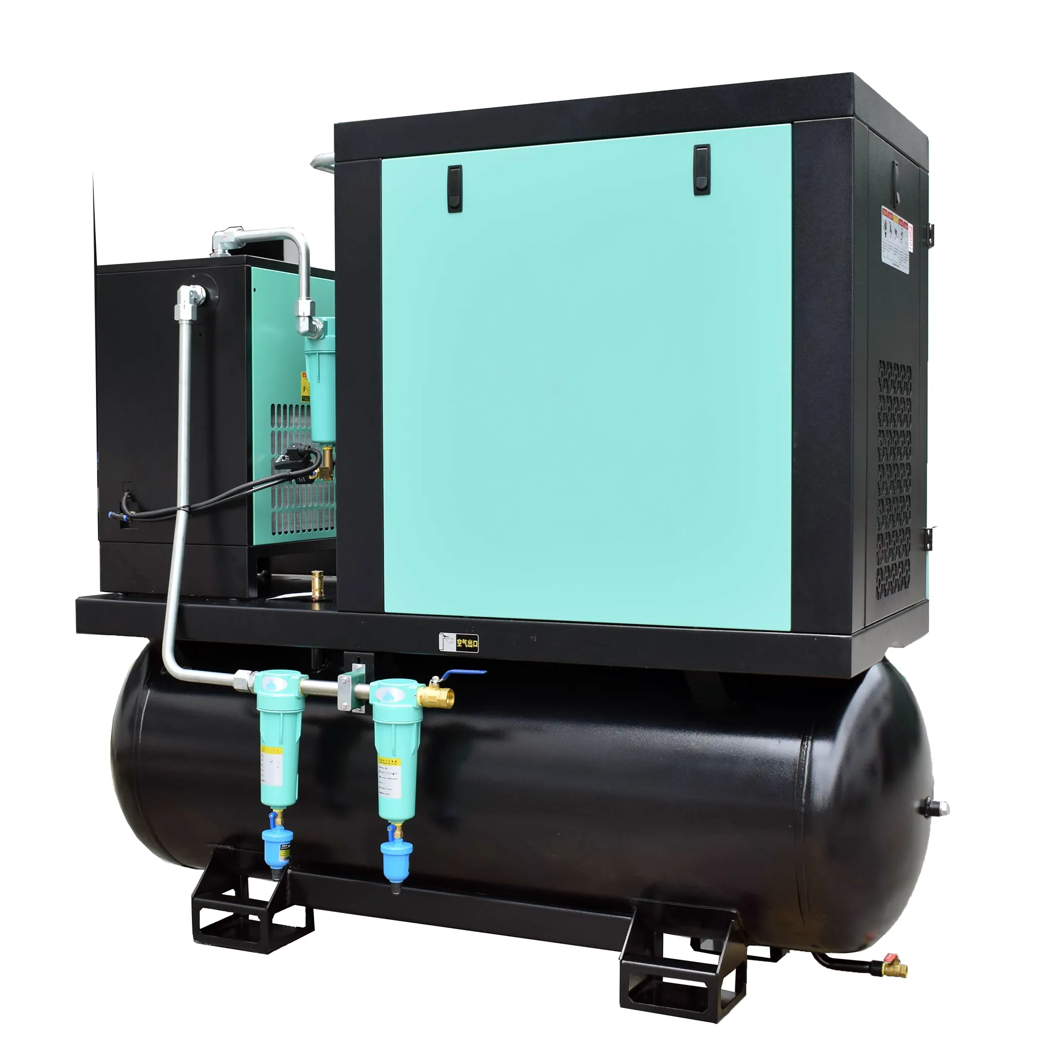 Hotoil Injection Screw Air Compressor 1650x750x1620 (mm) Jinyuan Air Compressor Brand 7