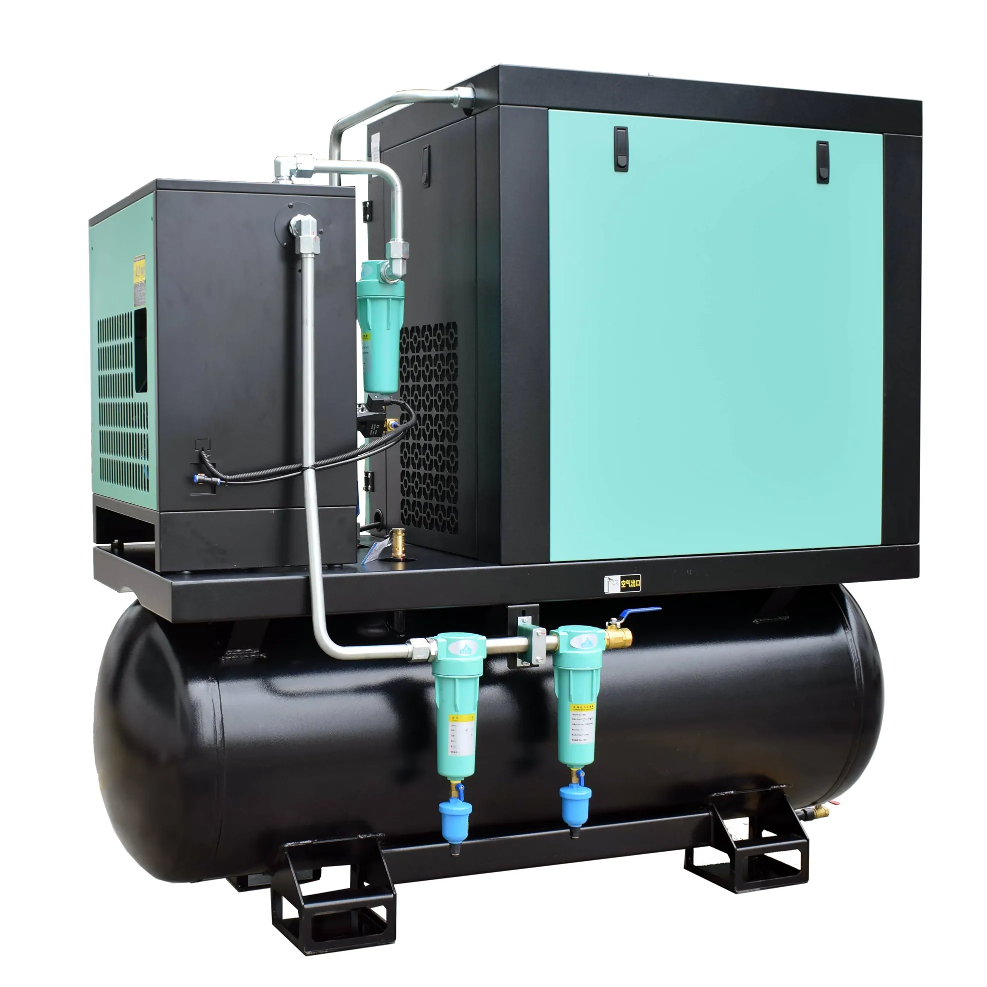 Hotoil Injection Screw Air Compressor 1650x750x1620 (mm) Jinyuan Air Compressor Brand 6