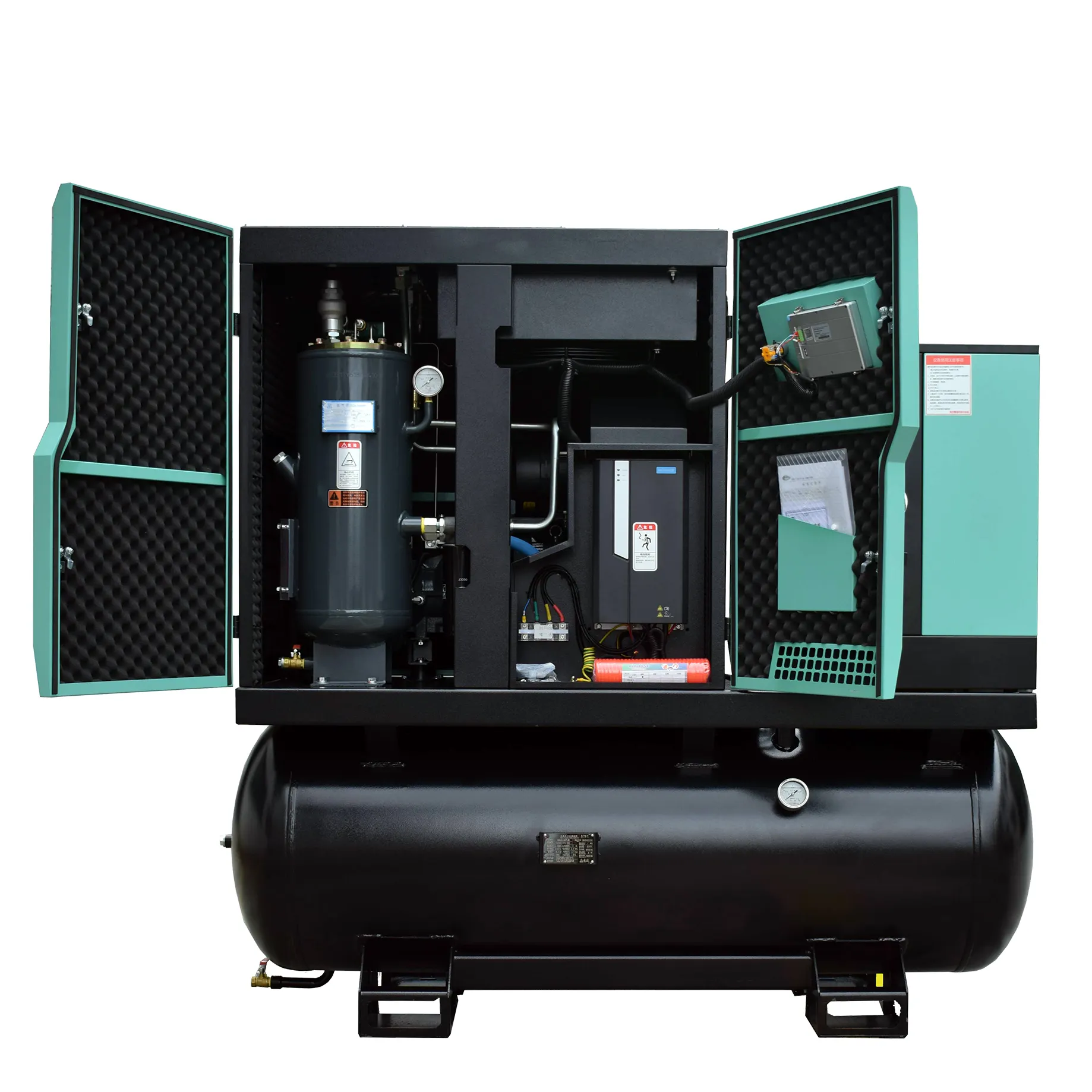 Hotoil Injection Screw Air Compressor 1650x750x1620 (mm) Jinyuan Air Compressor Brand 3