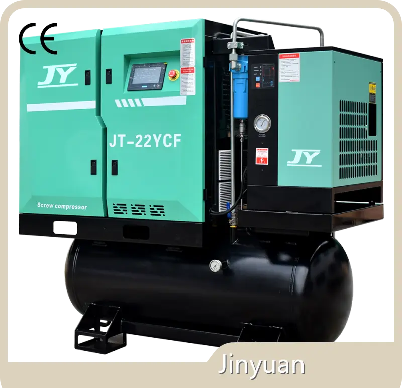 Máy nén khí trục vít phun dầu Máy nén khí Jinyuan Thương hiệu Xanh và Đen (có thể tùy chỉnh) 1650x800x1680 (mm) 1