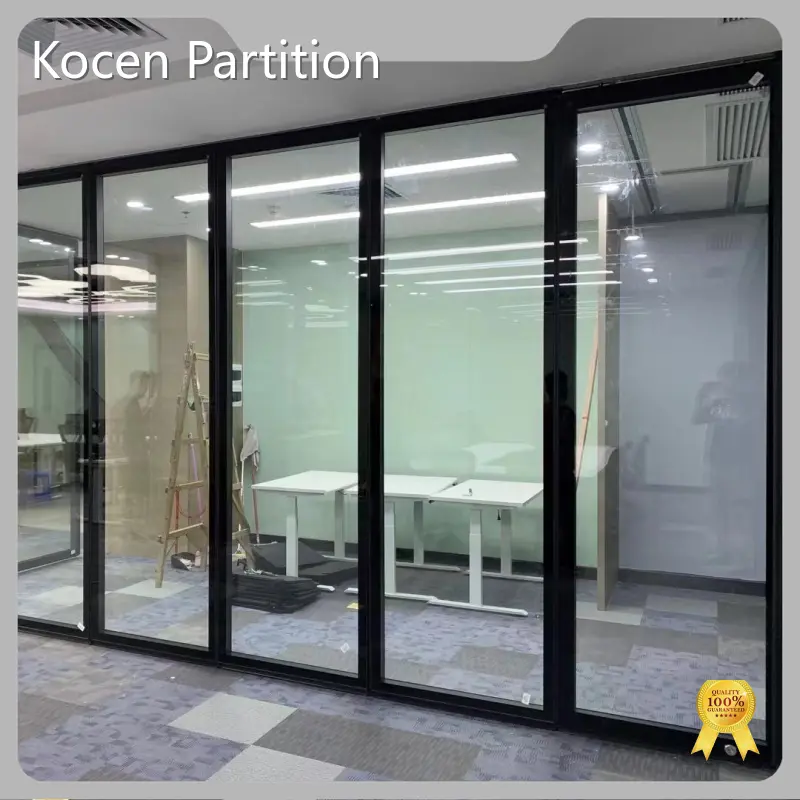 Glass Partition Wall with Door by Kocen Partition 1