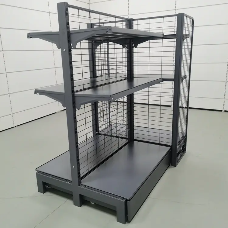 Supermarket Gondola Shelving Steel Q195/235Factory 4