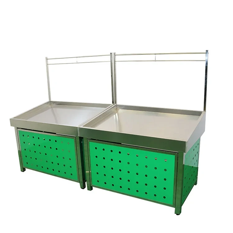 New Design Steel Grocery Store Supermarket Fruit And Vegetable Display Rack Shelf 1