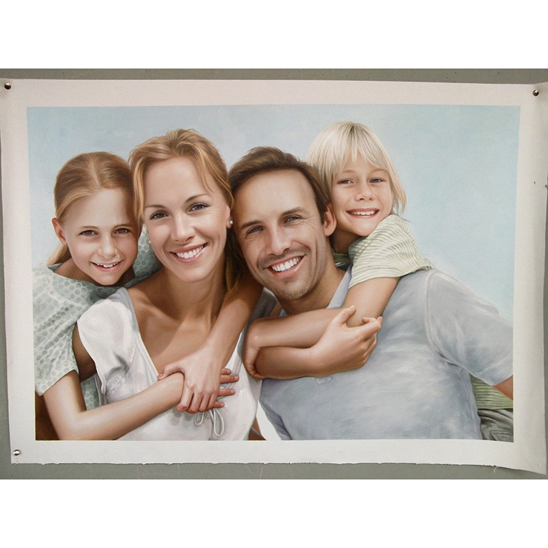 ARTLAND ritratto di famiglia dipinto a mano personalizzato dipinto ad olio su tela 1