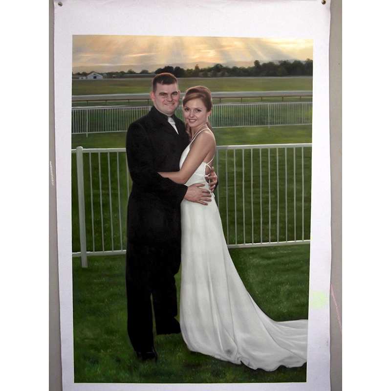Custom wedding couple Portrait painting from photo hand painted portrait painting with oil on canvas 1