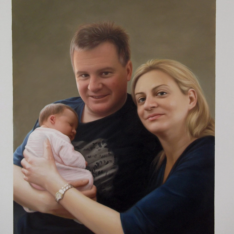 Customized Modern Figure Family Portrait Oil Painting From Photo Handmade Oil Painting on Canvas 1