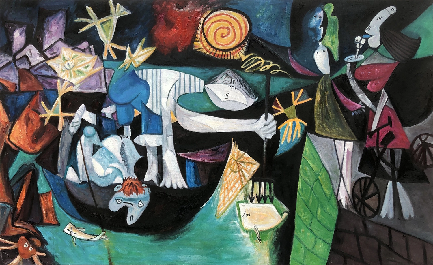 Das Werk Nachtfischen in Antibes ist ein Ölgemälde von Pablo Picasso im Sommer 1939 1