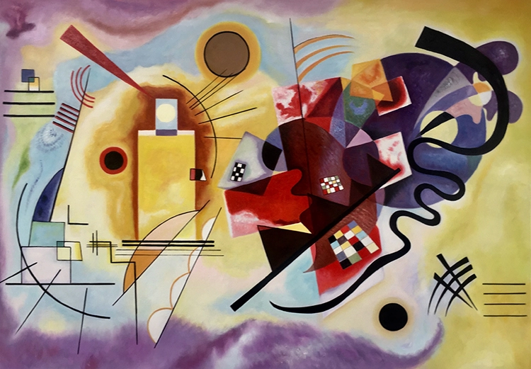 Das Ölgemälde Gelb-Rot-Blau wurde von Wassily Kandinsky geschaffen 1925 1