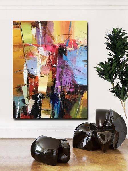 Pas een extra groot formaat hedendaagse abstracte textuur moderne muurkunst canvas schilderij aan voor woondecoratie 1