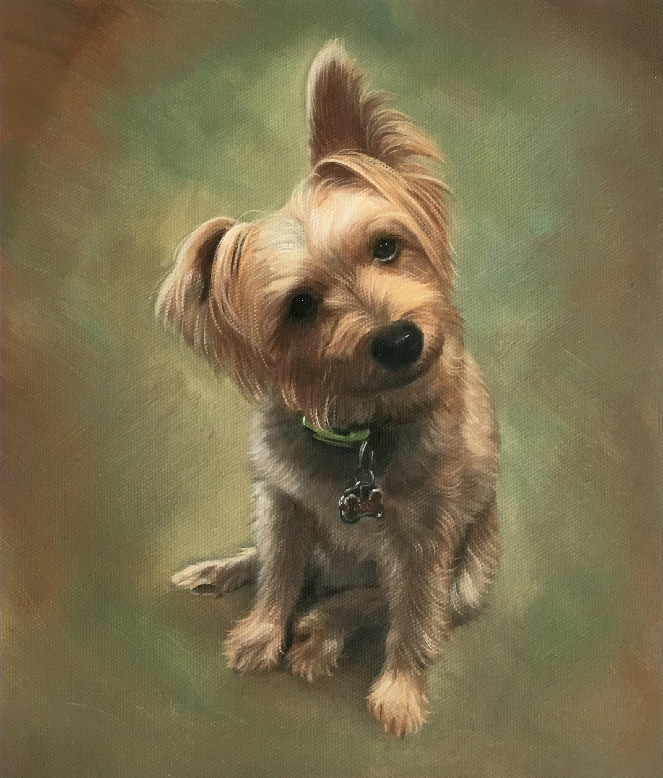 Di alta qualità, arte della parete, ritratti di cani da compagnia personalizzati, pittura a olio, pittura su tela in tessuto per regalo 1