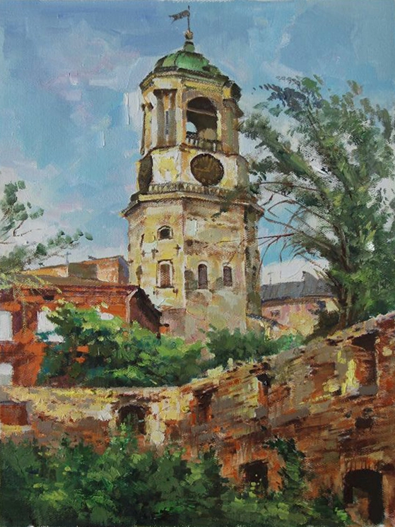 Galleria vendita decorazione murale arte moderna pittura a olio edificio impressione pittura di artista esperto 1