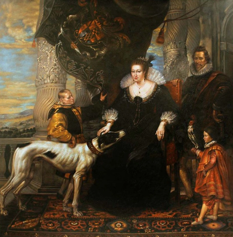 Handmade reproduction oil painting Portrait of Lady Arundel with her Train 1620 by Peter Paul Rubens 1