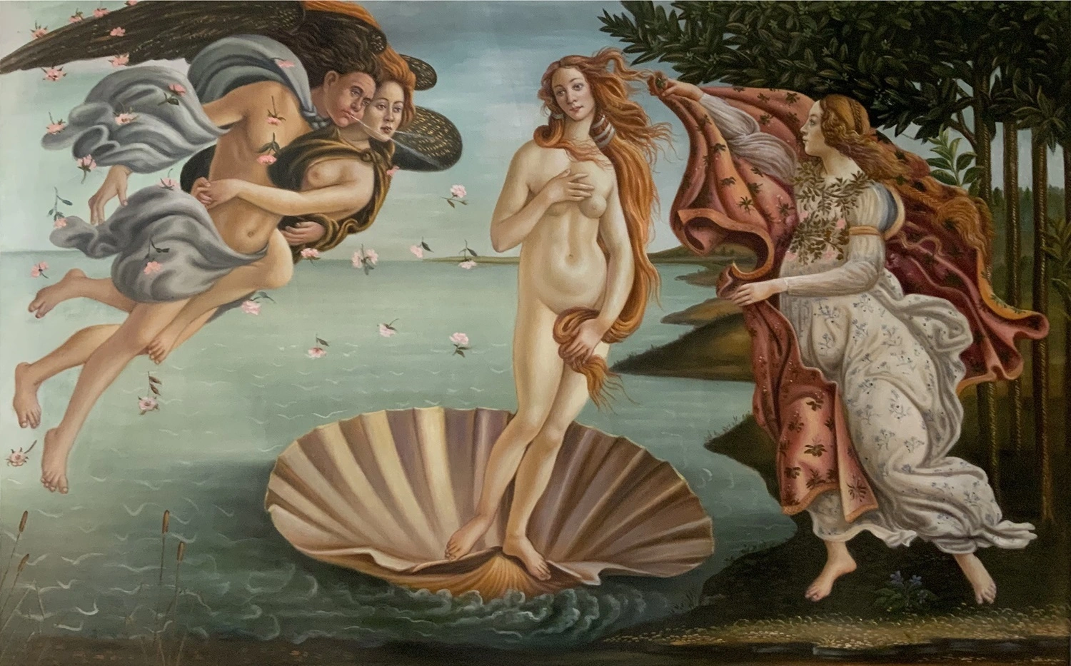 Handgemaakte reproductie De geboorte van Venus, ca.1485 Kunstschilderij door Sandro Botticelli, 36x24 Collecties Kunst door Sandro Botticelli 1
