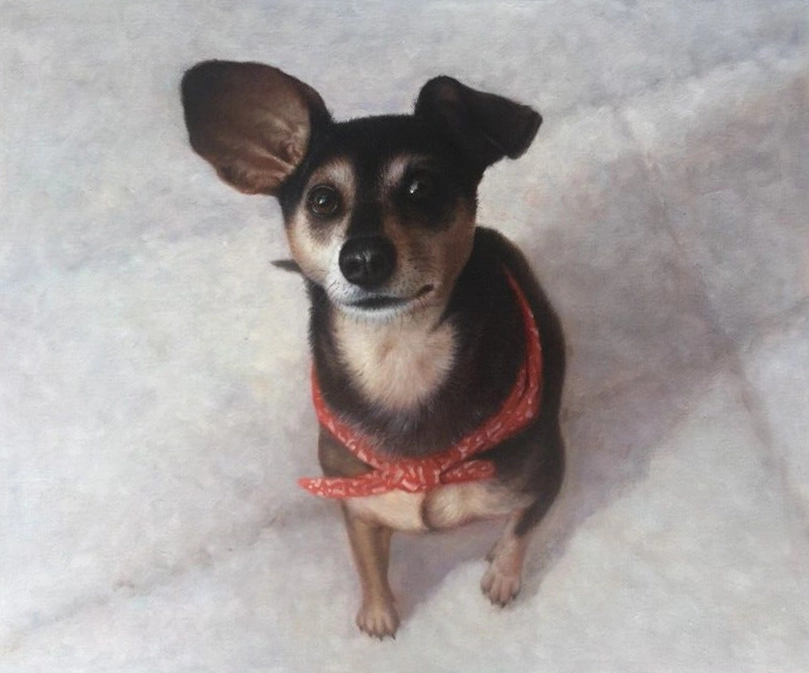 Ritratto di cane personalizzato Dipinto ad olio fatto a mano al 100% su tela per regalo 1