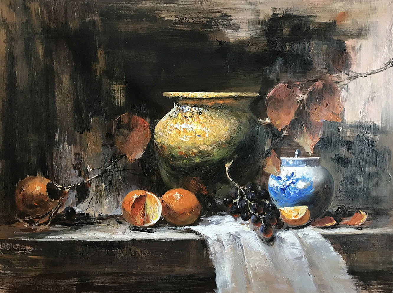 Pintura moderna pintada a mano de alta calidad del arte de la pared de la naturaleza muerta sobre lienzo para la decoración del hogar 1