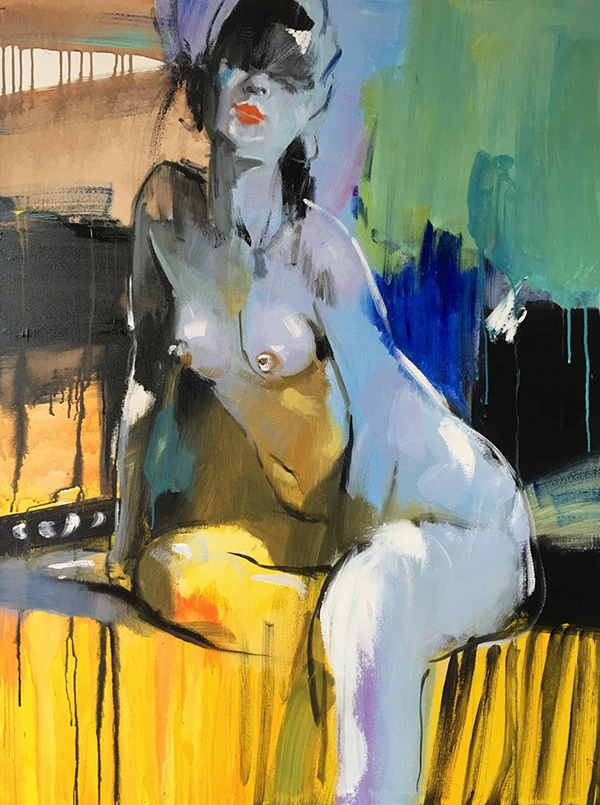 Peinture acrylique nue abstraite originale, peinture nue, art nu, acrylique nu, peinture acrylique, peinture maison 1