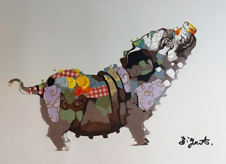 Pop Art pig-Original artwork-Oil painting-Pig painting-Pig art-Christmas gift-Farm animal art-Art gift-Home decor-Wall art 1