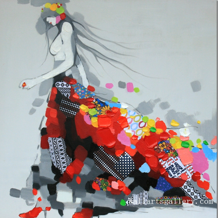 Home decoration wholesale hand painted pop art wall decor modern acrylic oil painting for living room 1