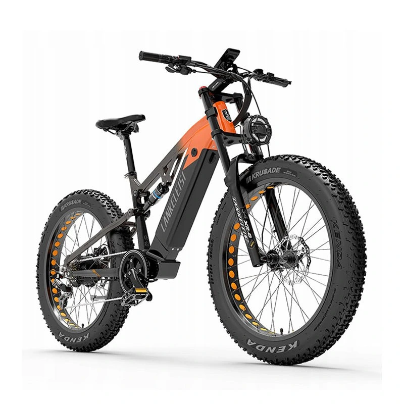 Electric Bike Lankeleisi RV800 -Bafang Motor frame larger aluminum wheel 26° orange 750 W-1711590453304306 1