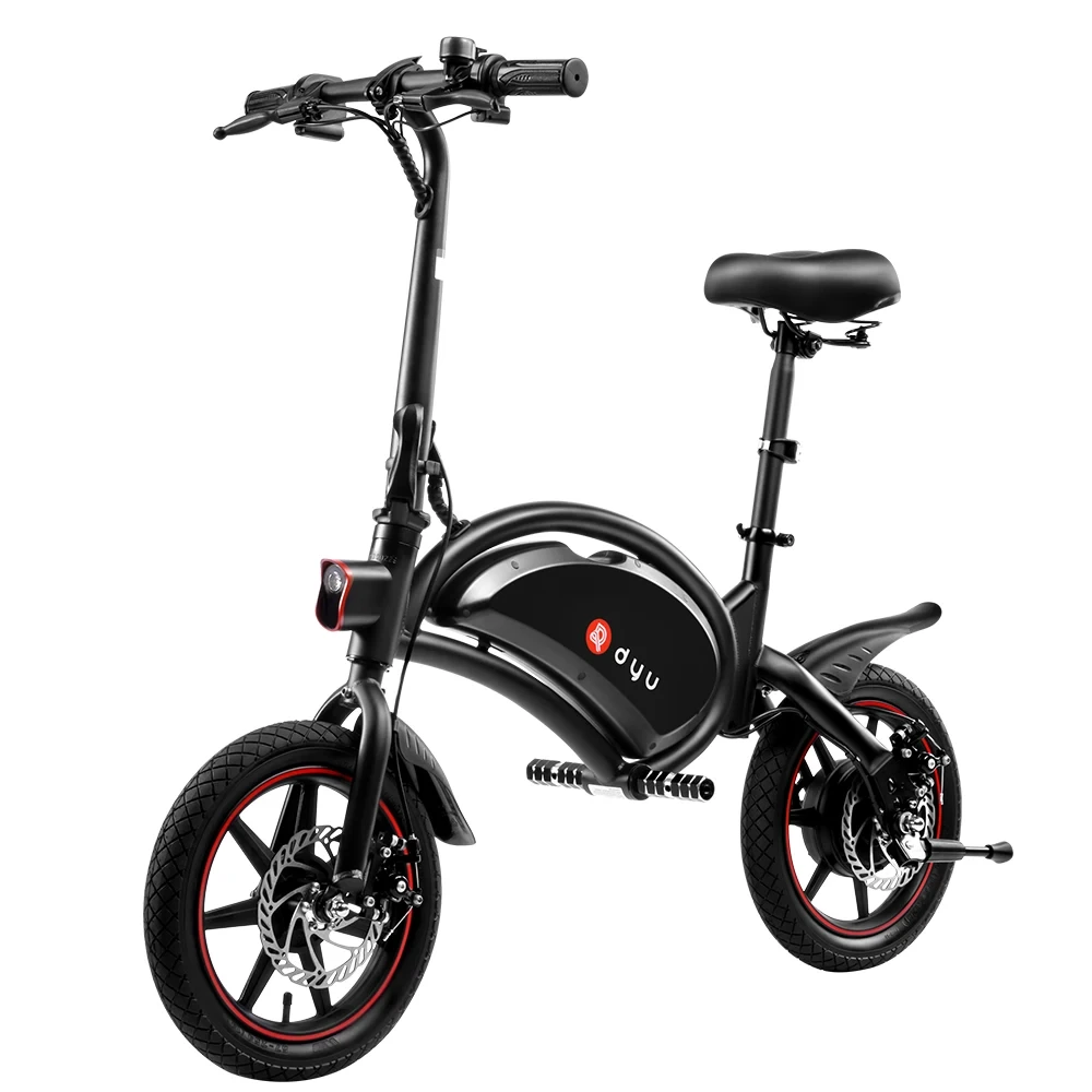 DYU D3F Mini rower elektryczny 250W składany rower elektryczny 36V 10AH bateria litowa 14-calowy wspomagany rower elektryczny na zewnątrz - cheetahwheel 1