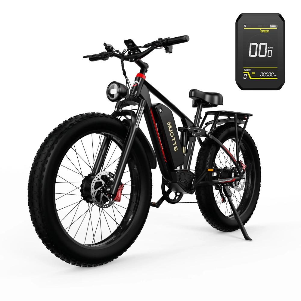 Электрический велосипед DUOTTS S26 Pro 1500 Вт, 48 В, 20 Ач, передняя и задняя подвеска, 26*4,0 дюйма, толстые шины 1