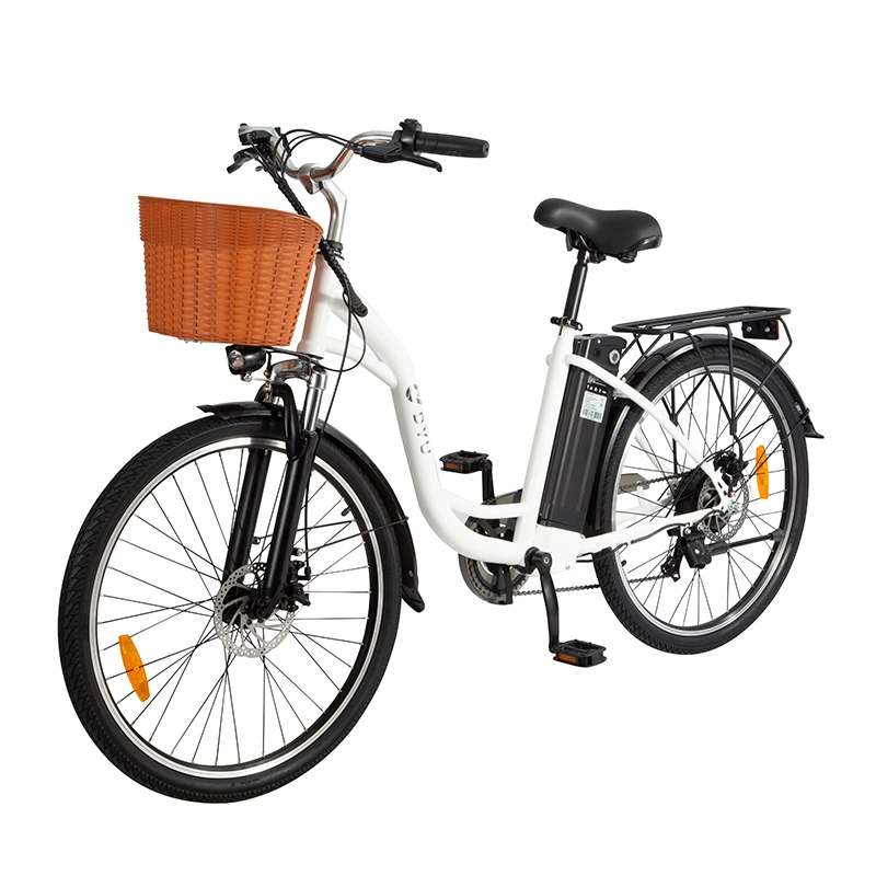 Bicicletă electrică DYU C6 Alb/NEGRU Bicicletă electrică de oraș 1