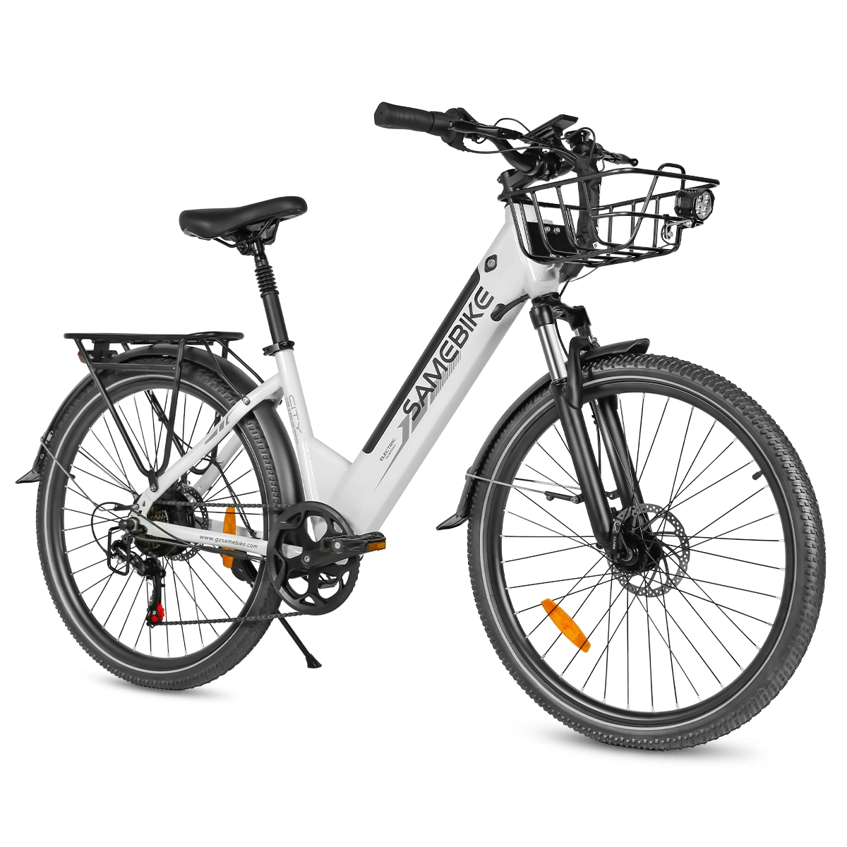SAMEBIKE RS-A01Pro-T Urban Electric Bicycle 500W 35KM/H 26 36V 15Ah + Basket 1