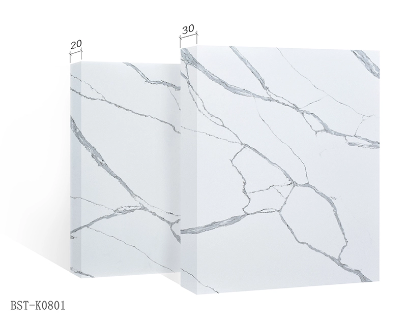 Artificial Quartz Stone Calacatta Statuario Jumbo Slab K0801 1