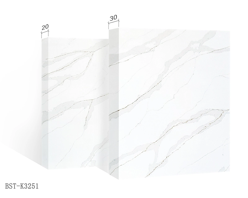 Silica Free Zero Silicon Quartz Stone Calacatta Gloria K3251 1