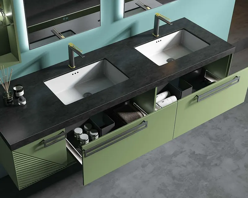 Hotengineered Quartz Manufacturers Dark Grey Color with Vague Patterns Bestone Brand 3