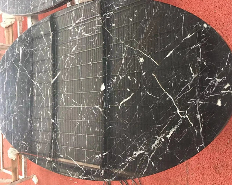 Black Marble Stone Coffee Table Top for Commercial Projects 1