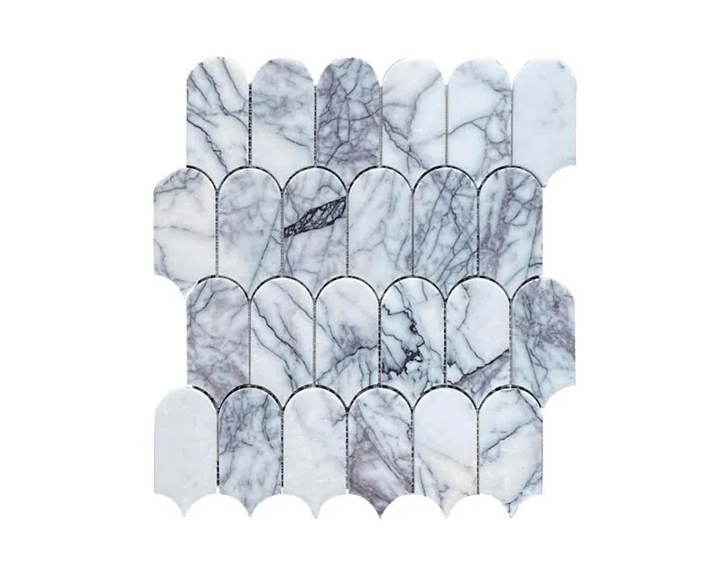 Marble Mosaic Herringbone Tile Wall and Floor - - Bestone 2