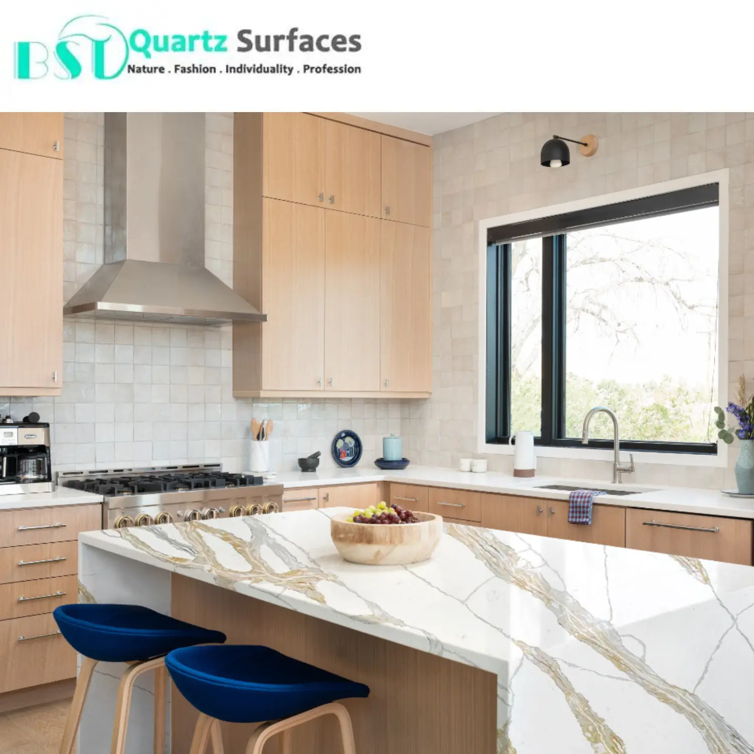Calacatta Classic Quartz Countertops 260 Mpa Bestone 1