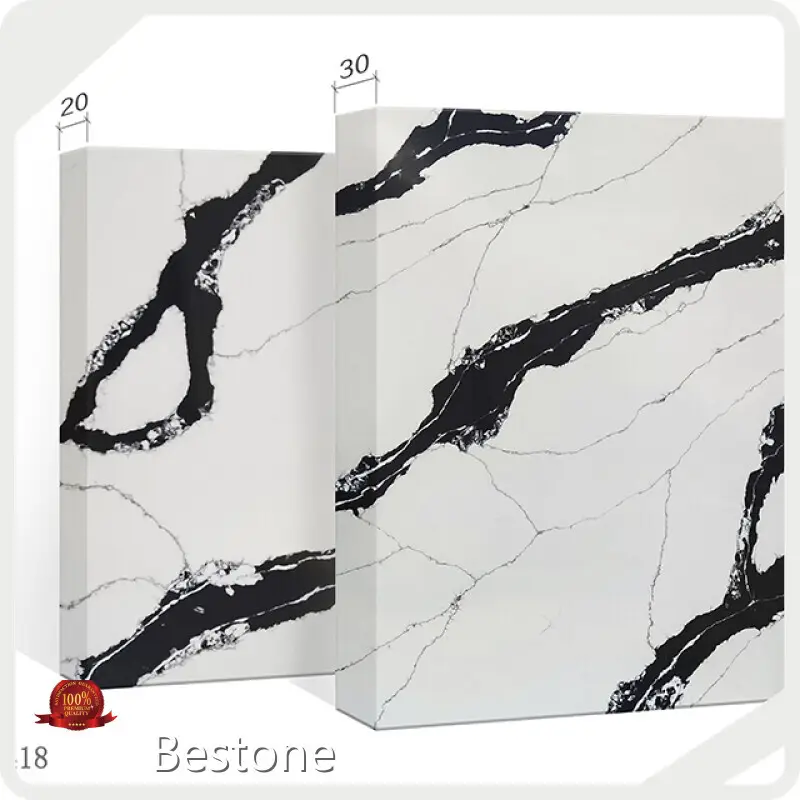 Calacatta Laza Quartz 3500x2000mm / 3200x1600mm / 3000x1400mm by Bestone 1