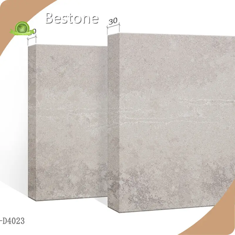 Custom Stone Solutions Beige Base with White Grey Thin Patterns Bestone Brand 3200x1600mm / 3000x1400mm 1