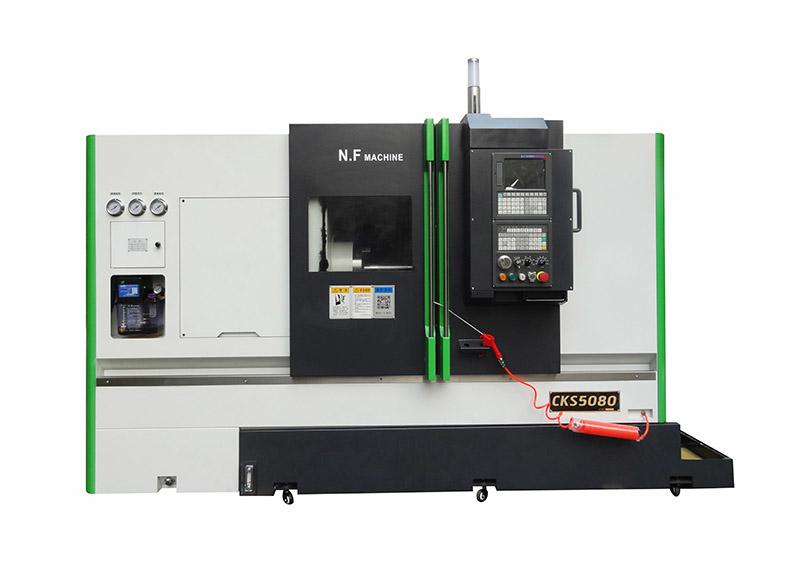 Automatic Light duty CNC Lathe with Gearbox CKS5080 1