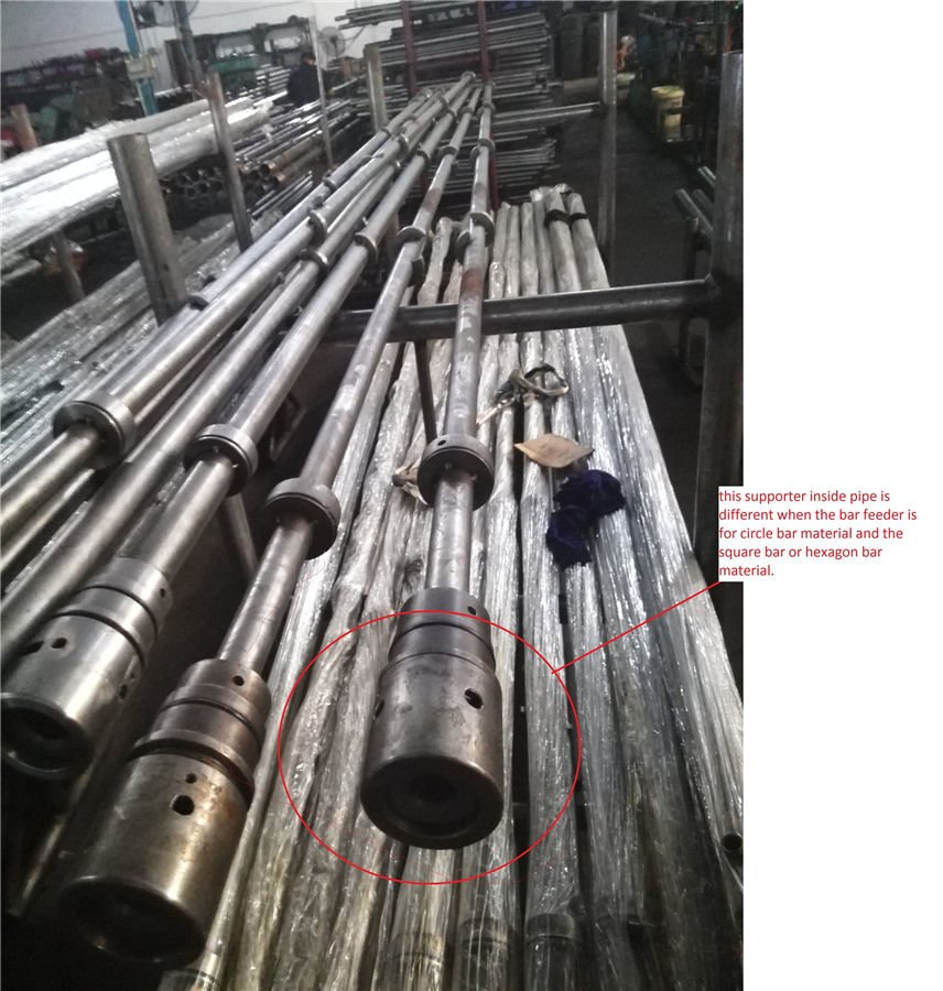 oil pushing bar feeder-bar material diameter range Ø8-Ø18, Ø18-Ø26,Ø26-Ø34,Ø34-Ø42-Manual Lathe Machine, Economic CNC Lathe Machine, Heavy Duty Flat Bed CNC Lathe Machining Center