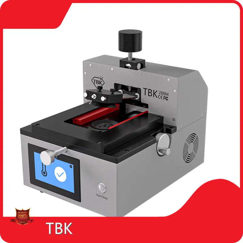 Machine de suppression d'écran de téléphone de la meilleure marque fournie par TBK 1
