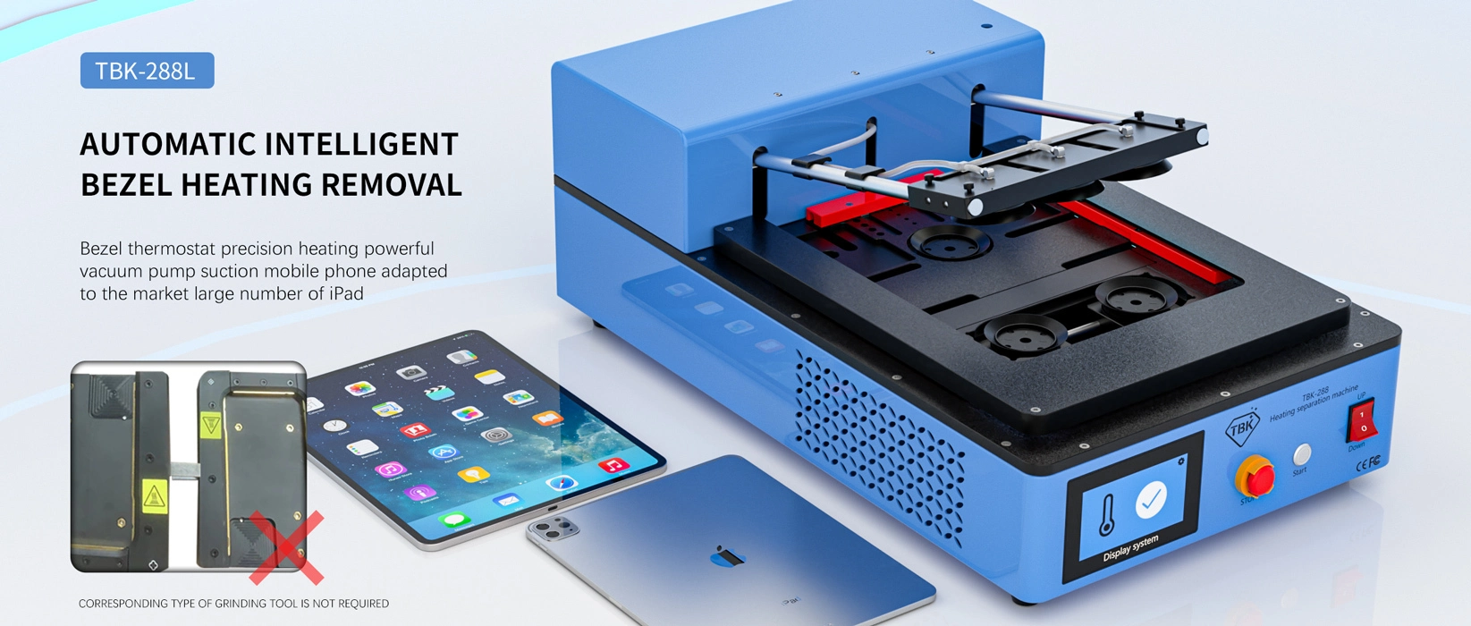 TBK-288L Ipad 12.9 İnç İçin Otomatik Isıtmalı Mobil Ekran Temizleme Makinesi 1