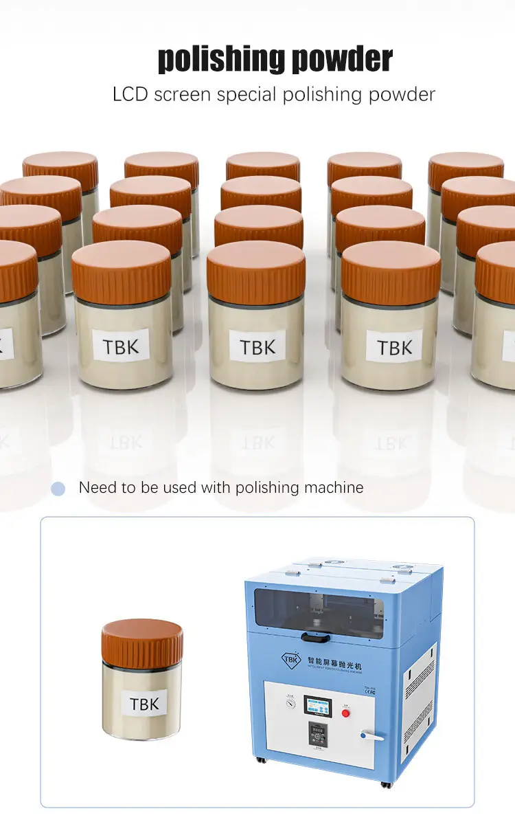 مسحوق تلميع أكسيد السيريوم من TBK | ٥٠٠ غرام لإصلاح خدوش شاشة الهاتف 2