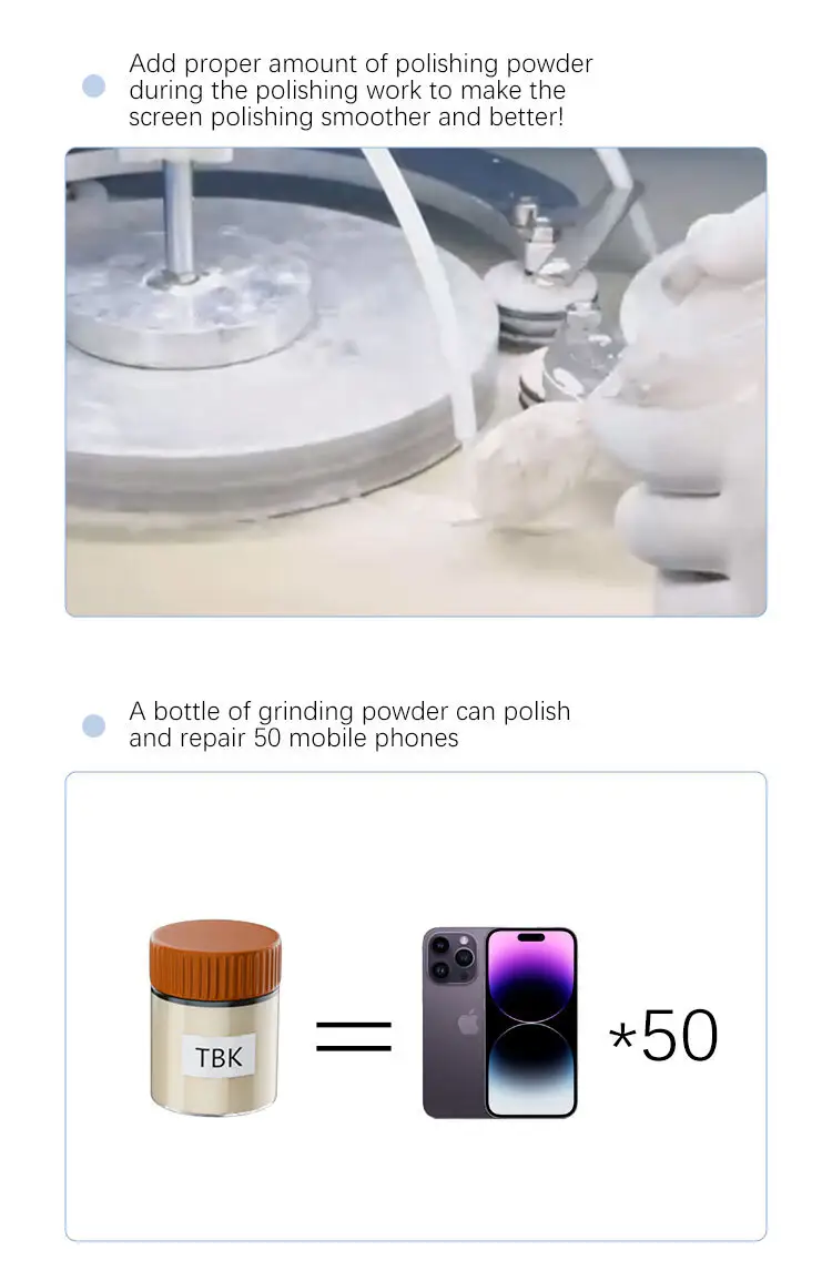 مسحوق تلميع أكسيد السيريوم من TBK | ٥٠٠ غرام لإصلاح خدوش شاشة الهاتف 3