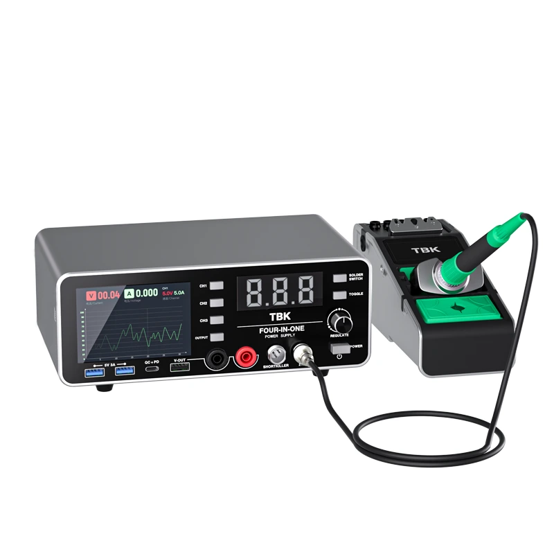 محطة لحام وإعادة تشكيل TBK-219 مع كاشف ماس كهربائي وجهاز اختبار USB 1