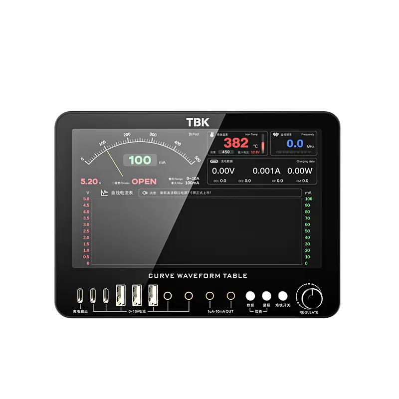 TBK-D7 Curve Waveform Meter: DC Power Supply, Soldering & Diagnostic Tool 1